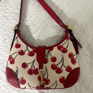 Coach Red and Cream Cherry Shoulder Bag